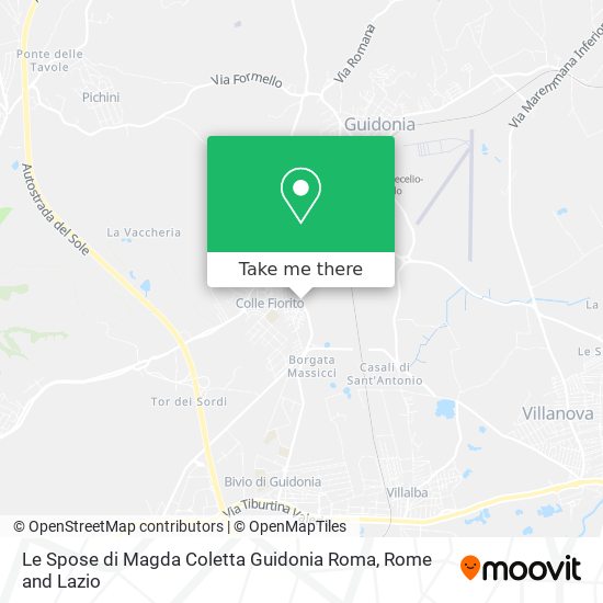 Le Spose di Magda Coletta Guidonia Roma map