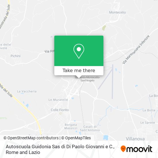 Autoscuola Guidonia Sas di Di Paolo Giovanni e C. map