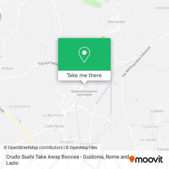 Crudo Sushi Take Away Boccea - Guidonia map