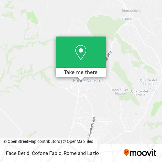 Face Bet di Cofone Fabio map