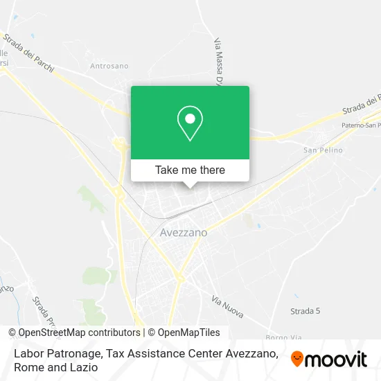 Labor Patronage, Tax Assistance Center Avezzano map