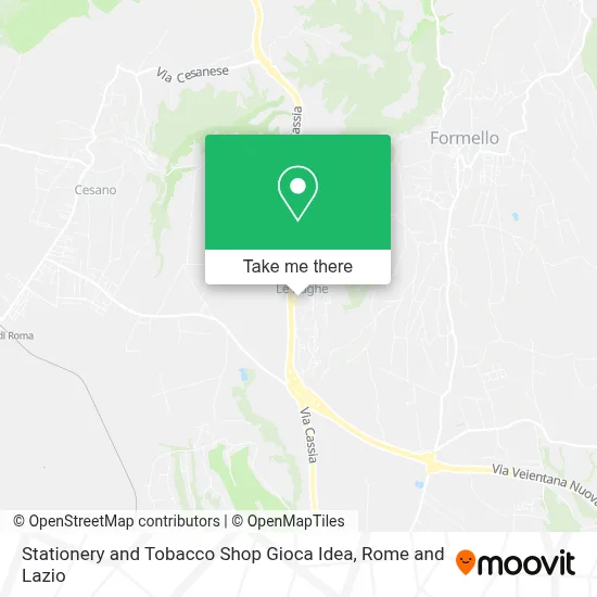 Stationery and Tobacco Shop Gioca Idea map