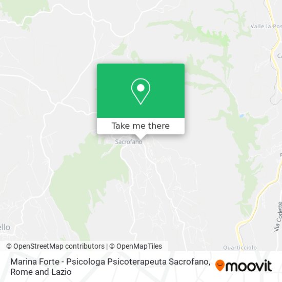 Marina Forte - Psicologa Psicoterapeuta Sacrofano map
