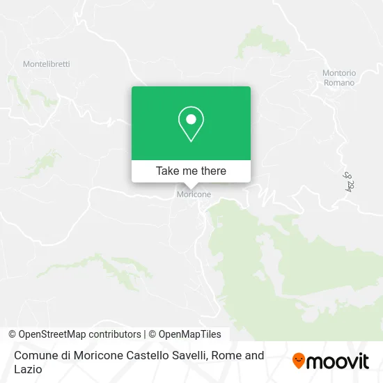 Comune di Moricone Castello Savelli map