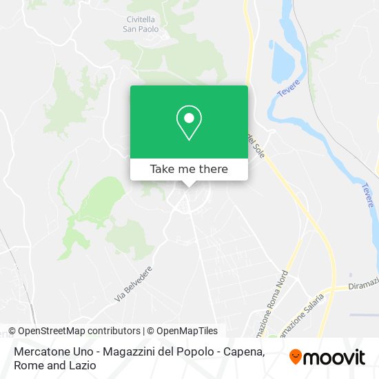 Mercatone Uno - Magazzini del Popolo - Capena map