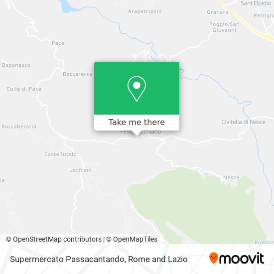 Supermercato Passacantando map