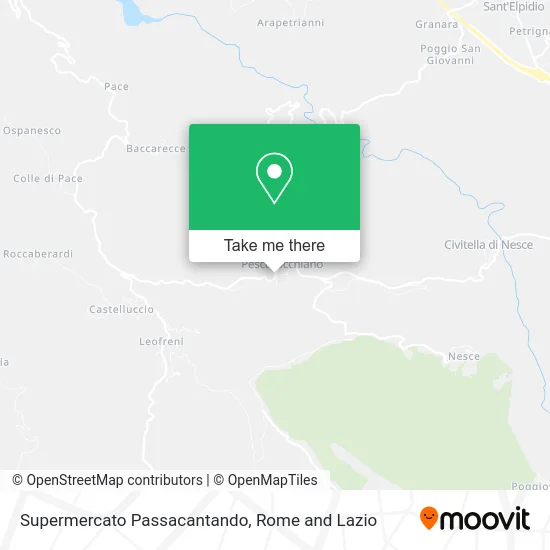 Passacantando Supermarket map