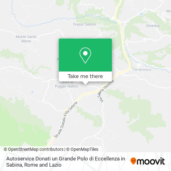 Autoservice Donati un Grande Polo di Eccellenza in Sabina map