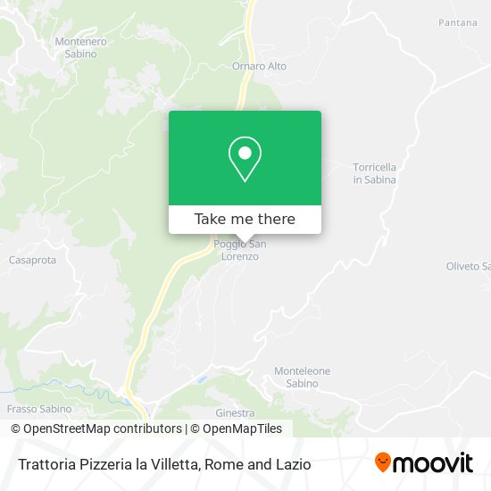 Trattoria Pizzeria la Villetta map