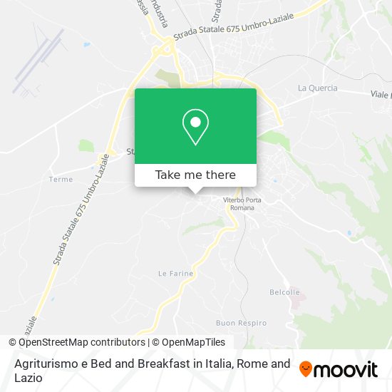 Agriturismo e Bed and Breakfast in Italia map