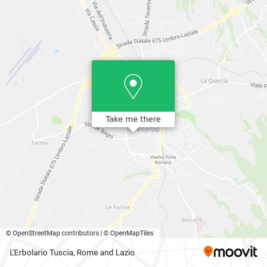 L'Erbolario Tuscia map
