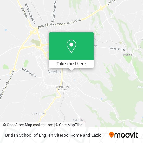 British School of English Viterbo map