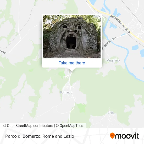 Bomarzo Park map