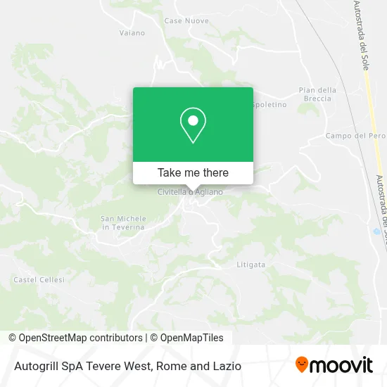 Autogrill SpA Tevere West map