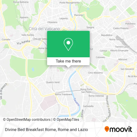 Divine Bed and Breakfast Rome map