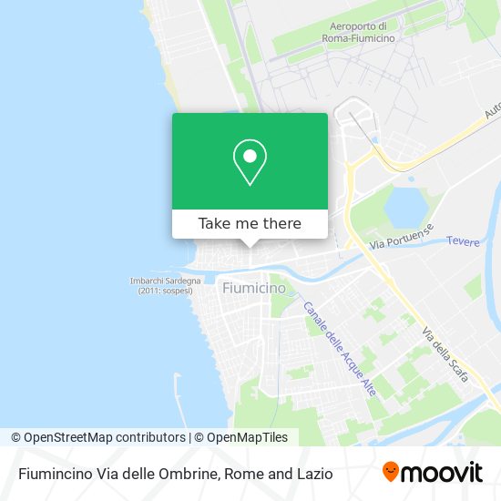 Fiumincino Via delle Ombrine map