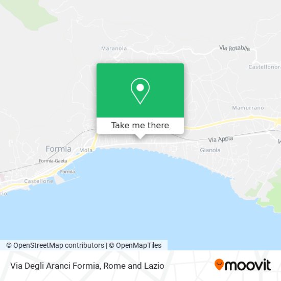 Via Degli Aranci Formia map