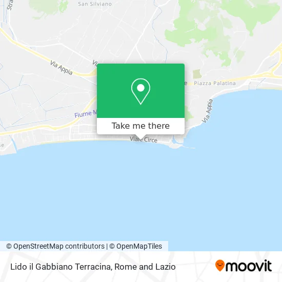 The Seagull Beach Terracina map