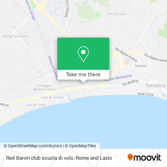 Red Baron club scuola di volo map