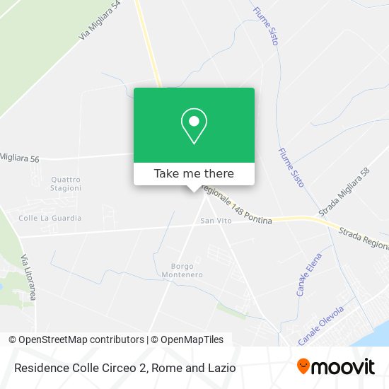 Residence Colle Circeo 2 map