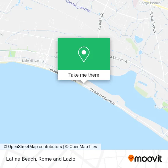 Latina Beach map