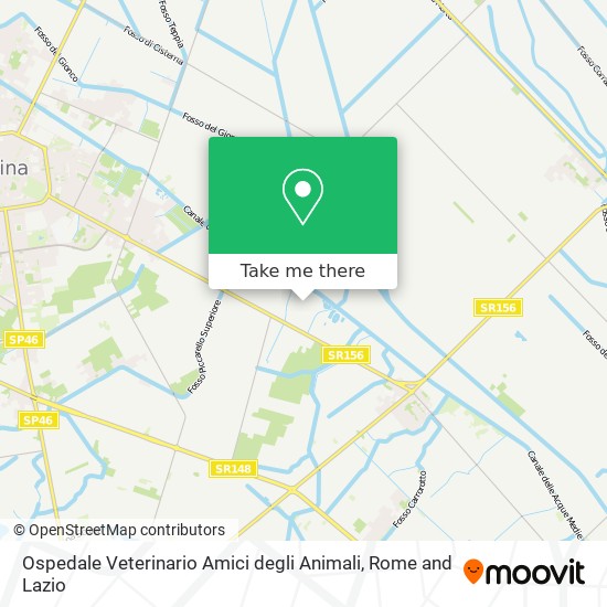 Ospedale Veterinario Amici degli Animali map