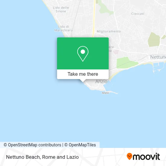 Nettuno Beach map