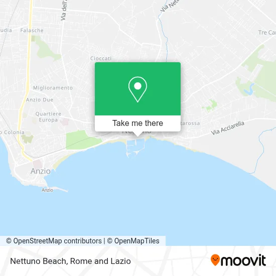 Nettuno Beach map