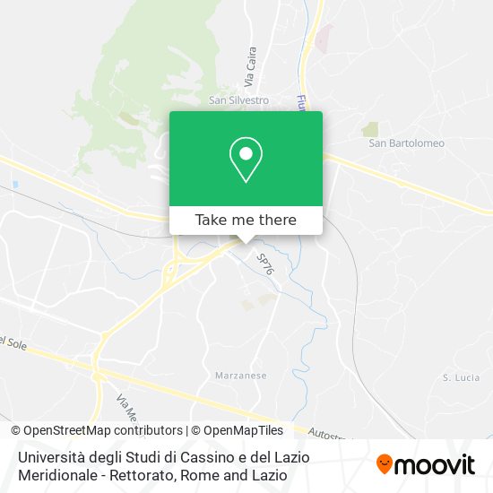 Università degli Studi di Cassino e del Lazio Meridionale - Rettorato map