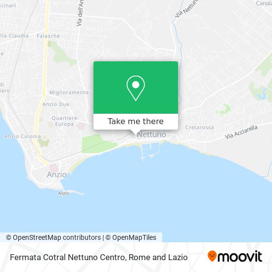 Fermata Cotral Nettuno Centro map