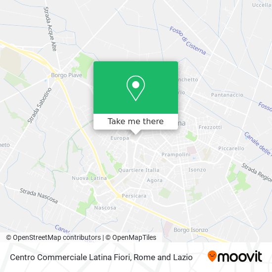 Centro Commerciale Latina Fiori map
