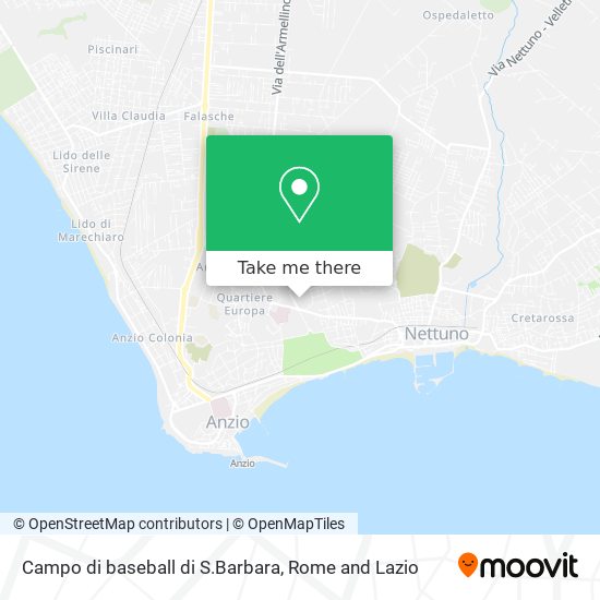 Campo di baseball di S.Barbara map