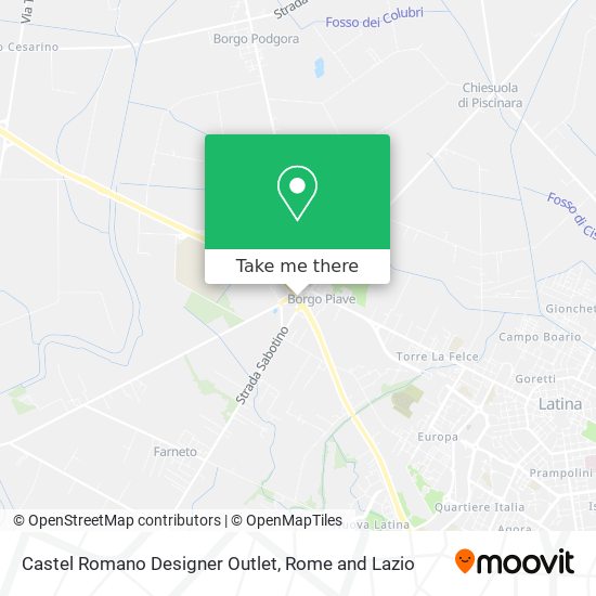 Castel Romano Designer Outlet map