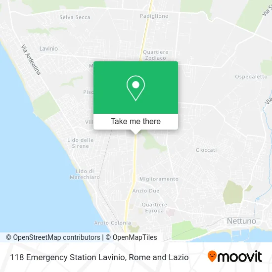 118 Emergency Station Lavinio map