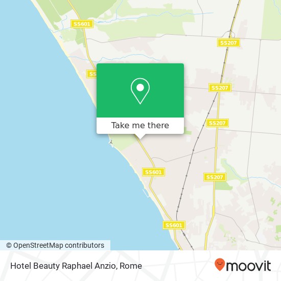 Hotel Beauty Raphael Anzio map