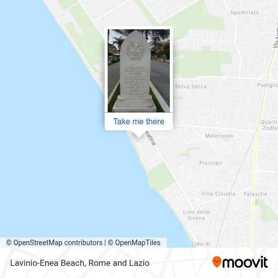 Lavinio-Enea Beach map