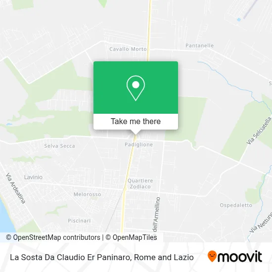 La Sosta Da Claudio Er Paninaro map