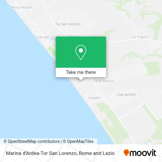 Marina d'Ardea-Tor San Lorenzo map