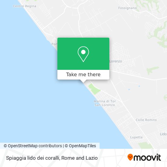 Spiaggia lido dei coralli map