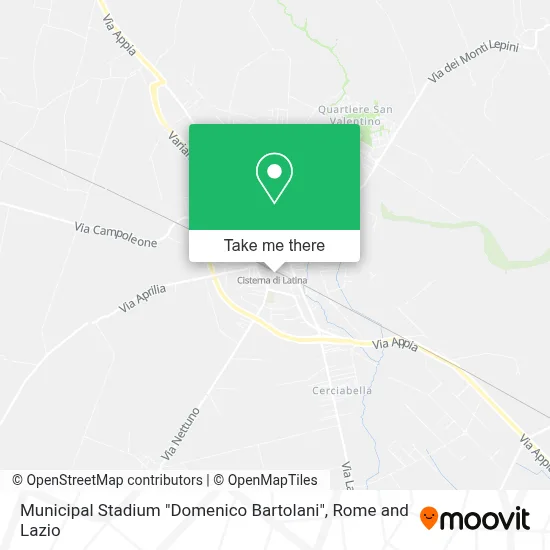 Municipal Stadium "Domenico Bartolani" map