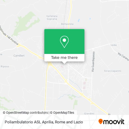 Poliambulatorio ASL Aprilia map