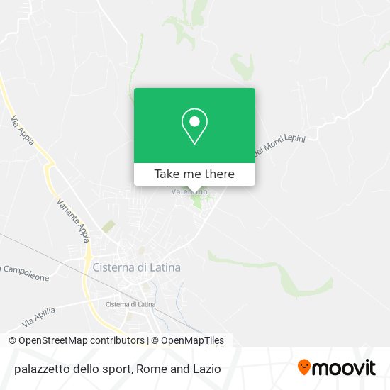 palazzetto dello sport map