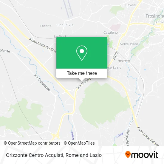 Orizzonte Shopping Center map