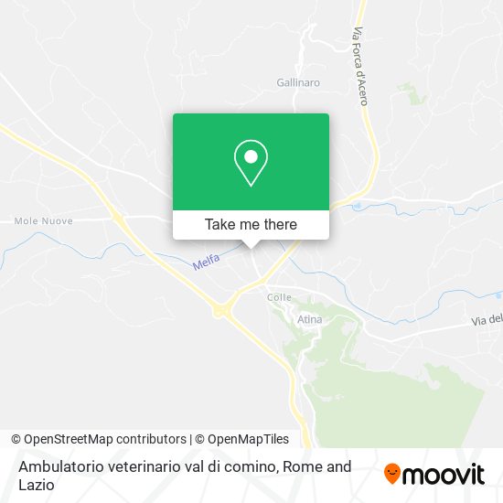 Ambulatorio veterinario val di comino map