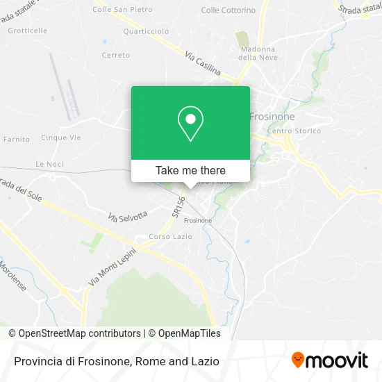 Provincia di Frosinone map