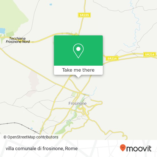 villa comunale di frosinone map