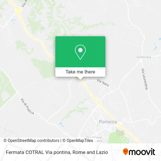 COTRAL Stop Via Pontina map