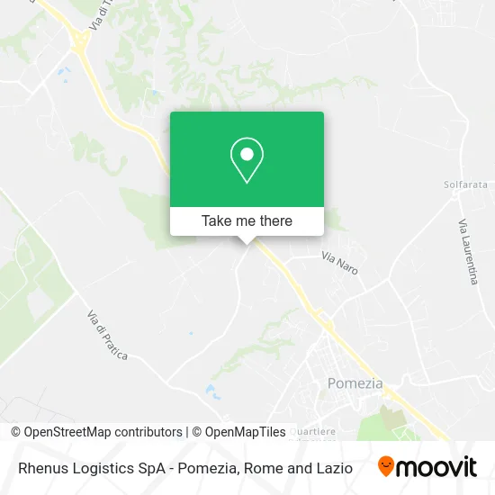 Rhenus Logistics SpA - Pomezia map