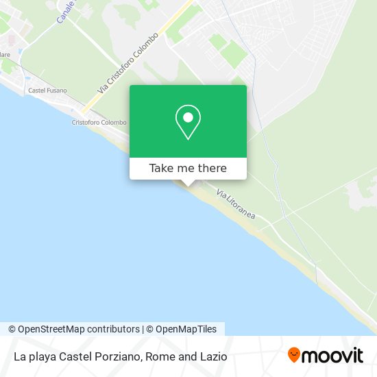 La playa Castel Porziano map