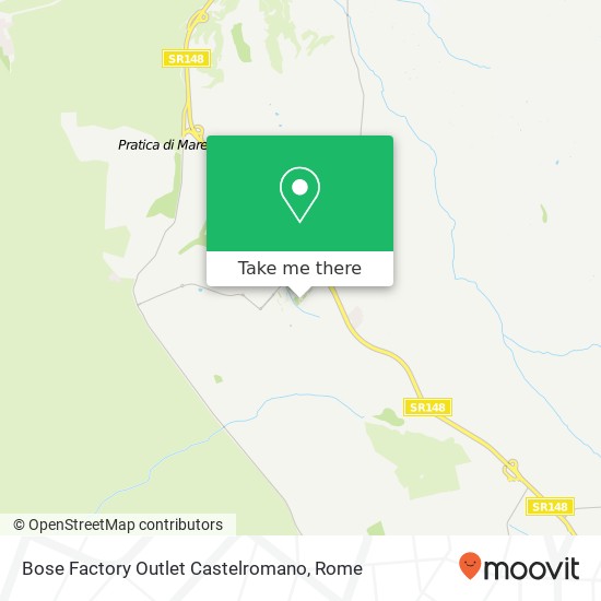 Bose Factory Outlet Castelromano map